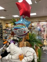 Stuffed animals and Balloons 